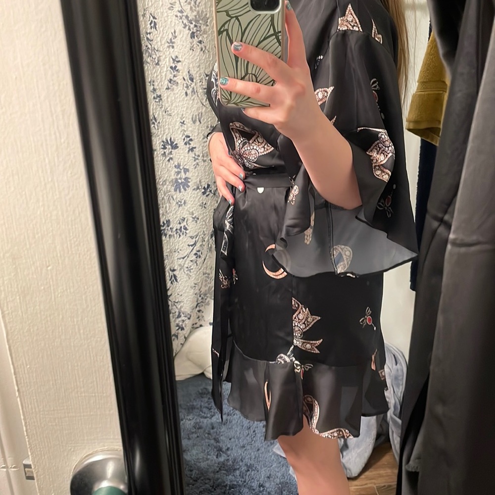 Victoria’s Secret Black Silk Robe